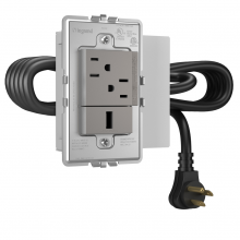 Legrand Canada AD1-RU-M - Furniture Power, Outlet and USB Port, Magnesium