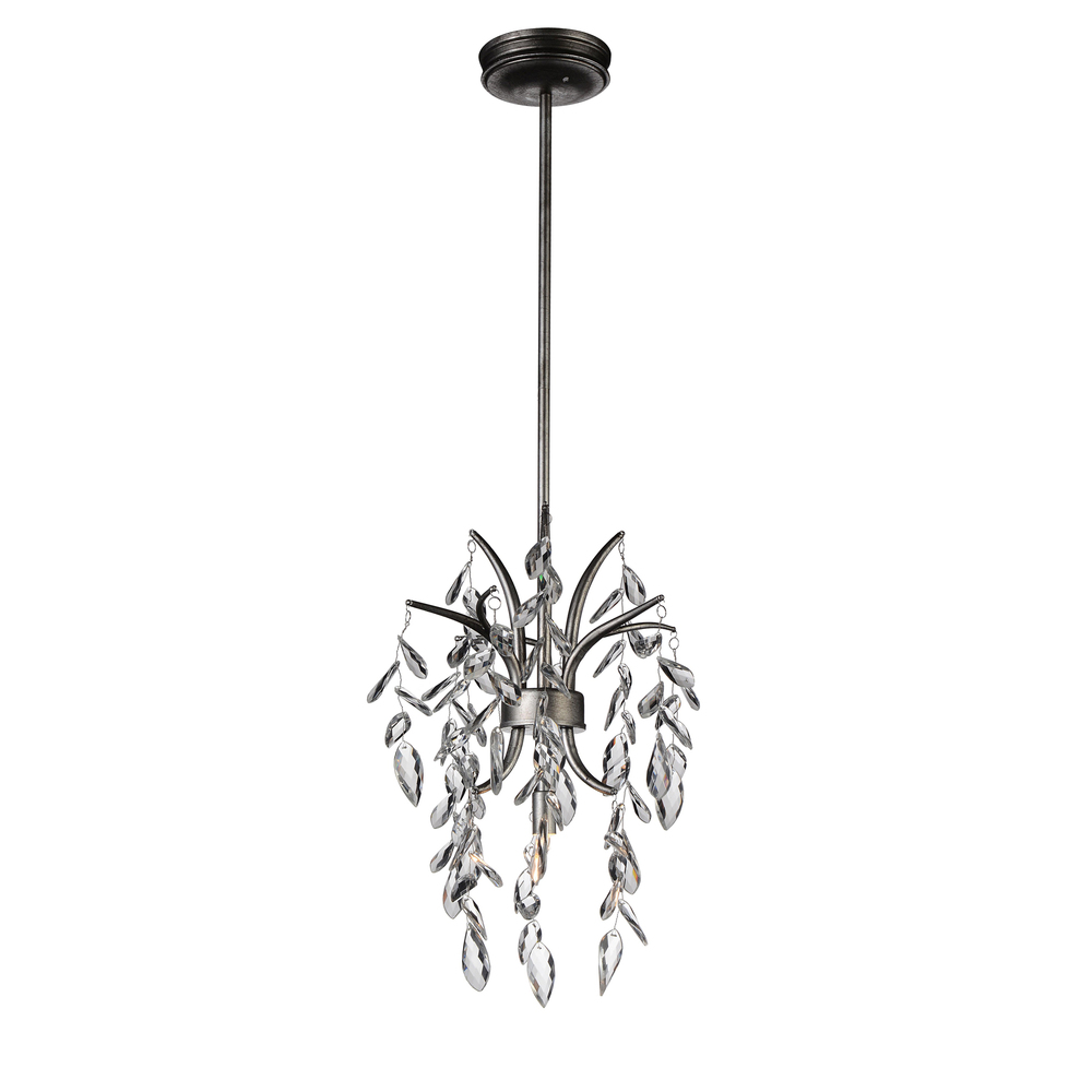 Napan 1 Light Down Mini Chandelier With Silver Mist Finish