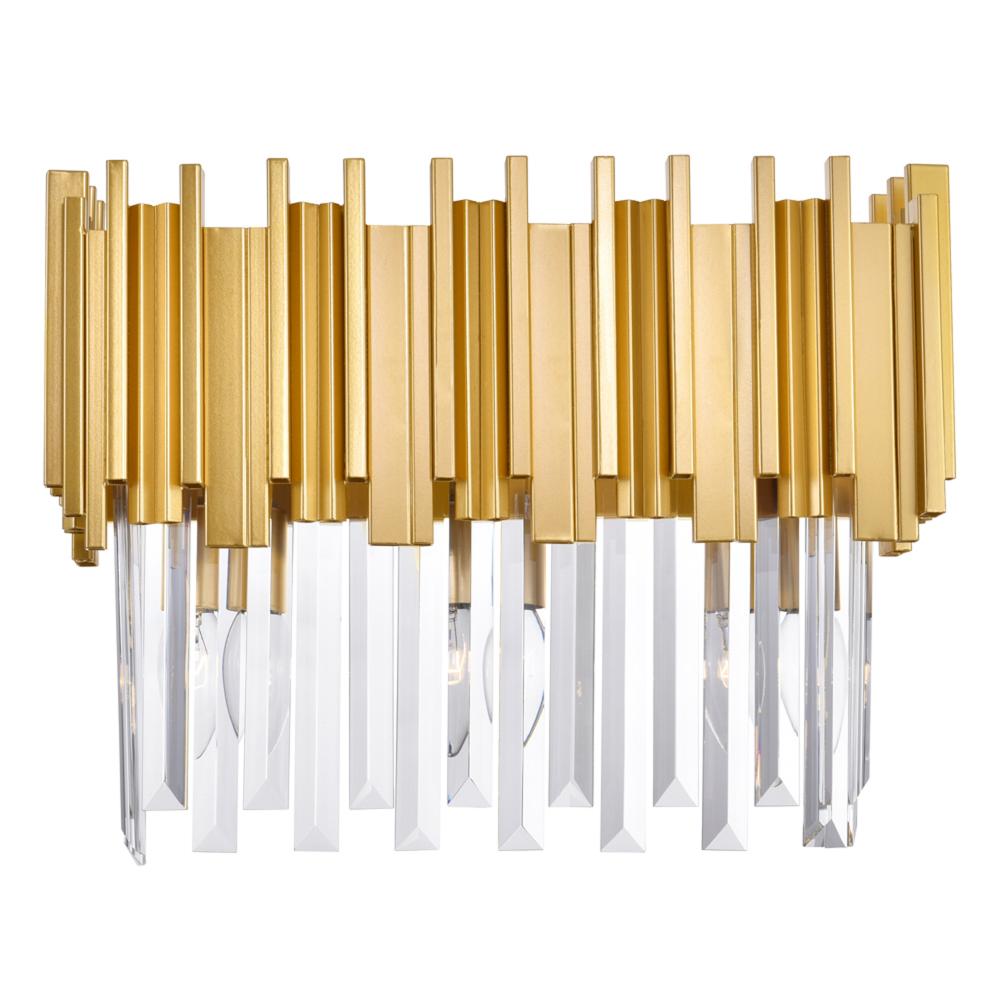 Deco 3 Light Vanity Light With Medallion Gold Finish