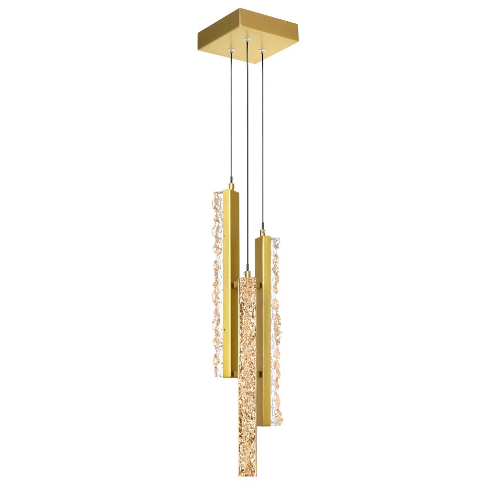 Stagger Integrated LED Brass Mini Pendant