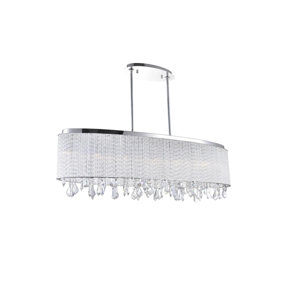 Benson 7 Light Drum Shade Chandelier With Chrome Finish