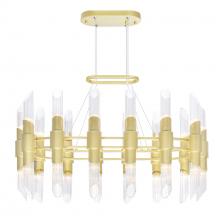 CWI Lighting 1269P39-28-602-O - Croissant 28 Light Chandelier With Satin Gold Finish