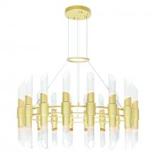 CWI Lighting 1269P40-36-602 - Croissant 36 Light Chandelier With Satin Gold Finish