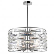 CWI Lighting 9975P20-6-601 - Petia 6 Light Drum Shade Chandelier With Chrome Finish