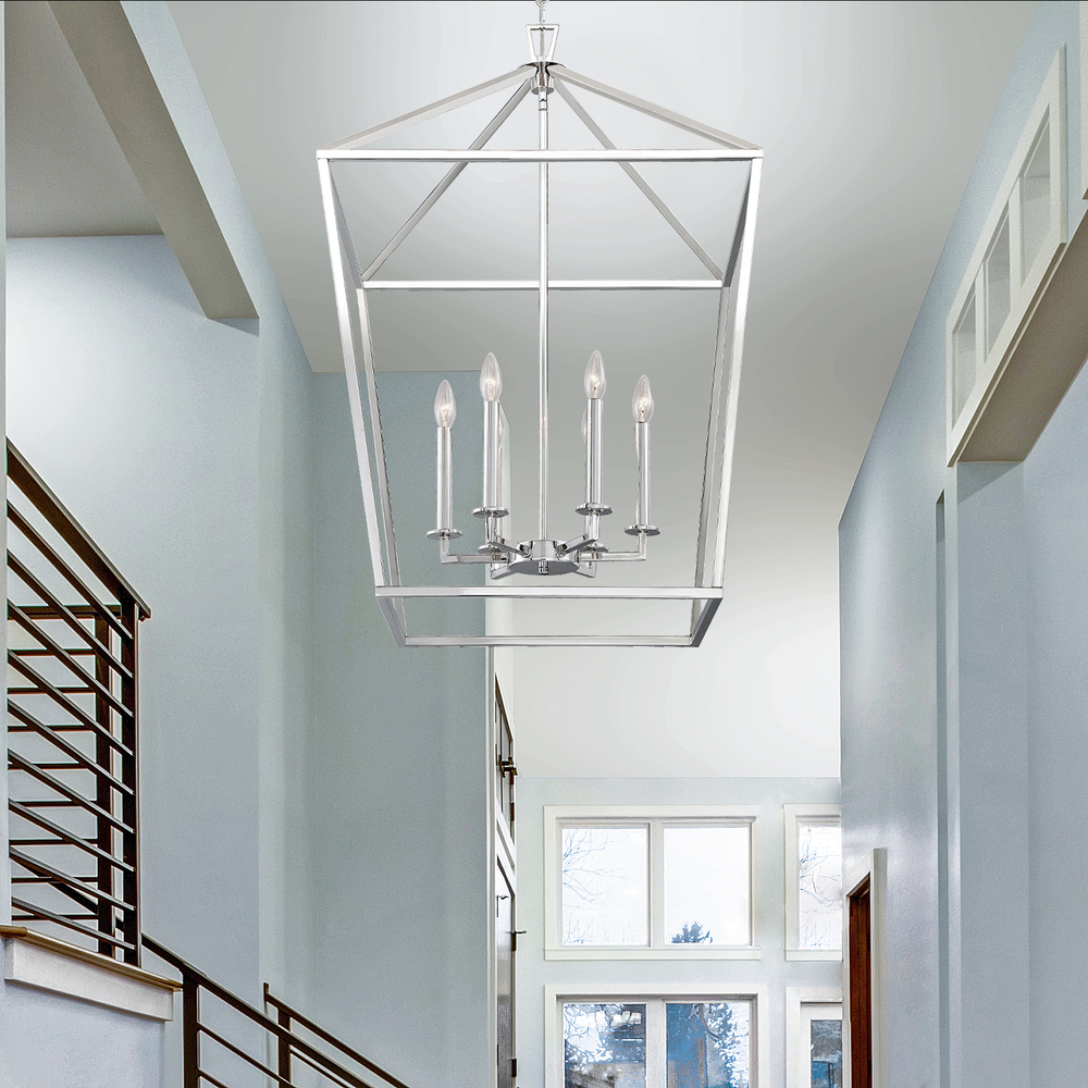 Townsend 6-light Pendant In Polished Nickel