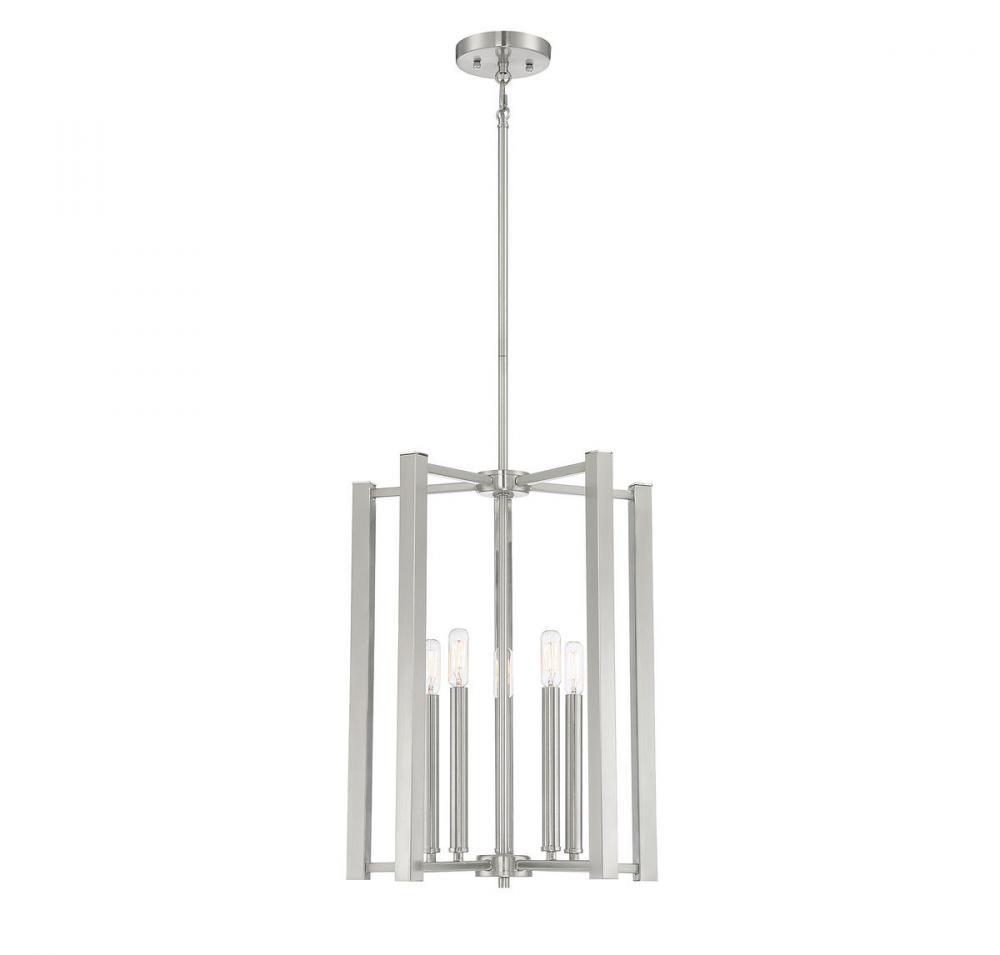 Benson 5-Light Pendant in Satin Nickel