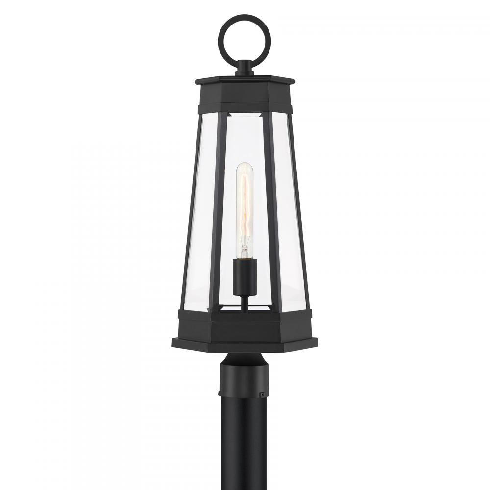 Payne 1-Light Outdoor Post Lantern in Matte Black