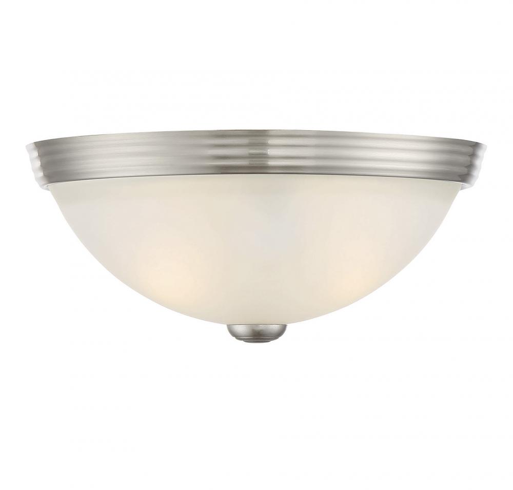 2-Light Ceiling Light in Satin Nickel