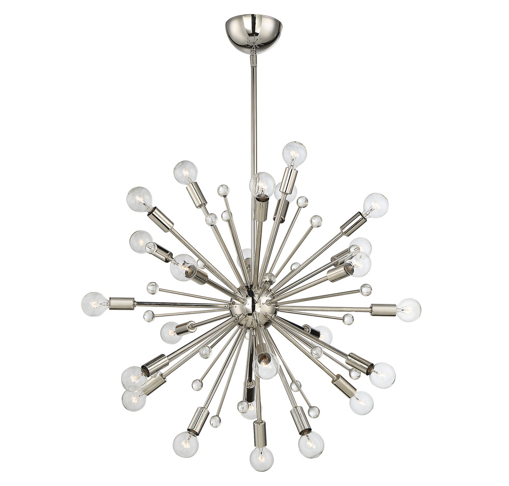 Galea 24-Light Chandelier in Polished Nickel