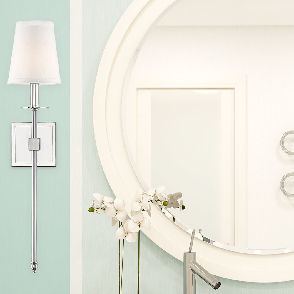 Monroe 1-Light Wall Sconce in Polished Nickel