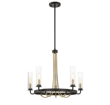 Savoy House Canada 1-8071-5-51 - Kearney 5-Light Chandelier in Vintage Black with Warm Brass