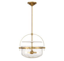 Savoy House Canada 6-4723-4-322 - Denmar 4-Light Convertible Semi-Flush or Pendant in Warm Brass