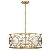 Savoy House Canada 6-5065-5-322 - Balfour 5-Light Convertible Semi-Flush or Pendant in Warm Brass