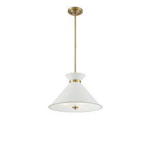 Savoy House Canada 7-2416-3-160 - Lamar 3-Light Pendant in White with Brass Accents