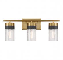 Savoy House Canada 8-3600-3-322 - Brickell 3-Light Bathroom Vanity Light in Warm Brass and Black