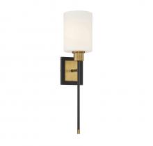 Savoy House Canada 9-1645-1-143 - Alvara 1-Light Wall Sconce in Matte Black with Warm Brass Accents