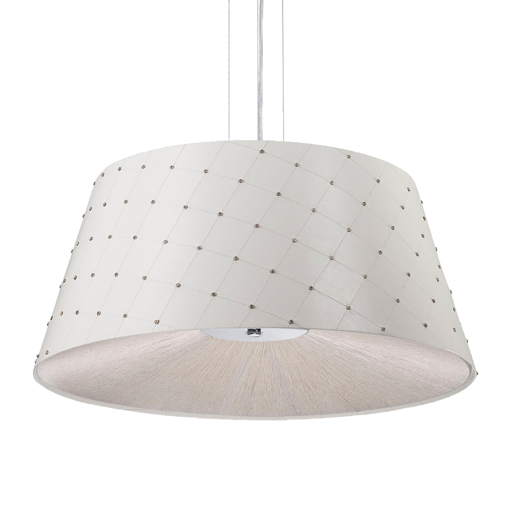 Sasso, 3Lt Pendant, Chrome/White