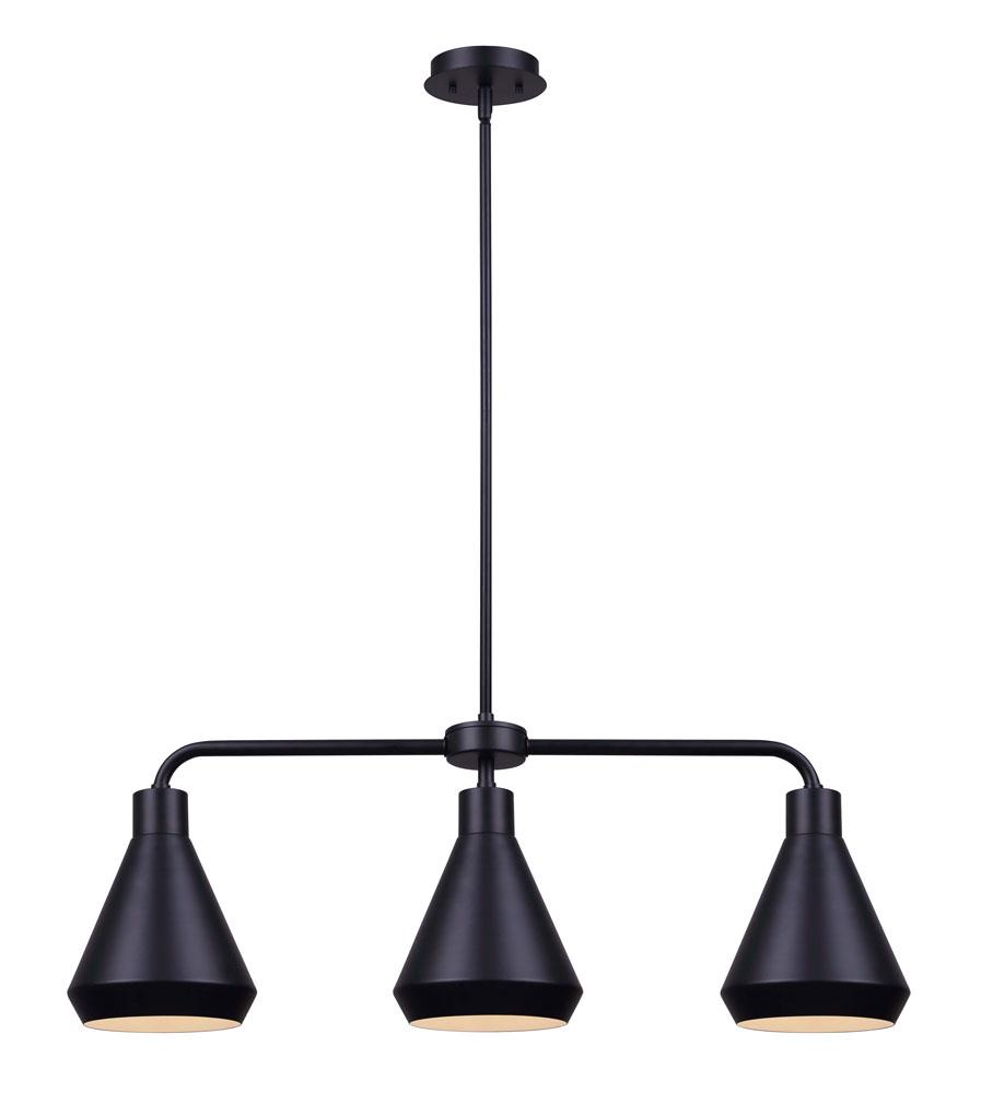 BYCK, MBK Color, 3 Lt Pendant, 60W Type A, 32" W x 15 - 63" H