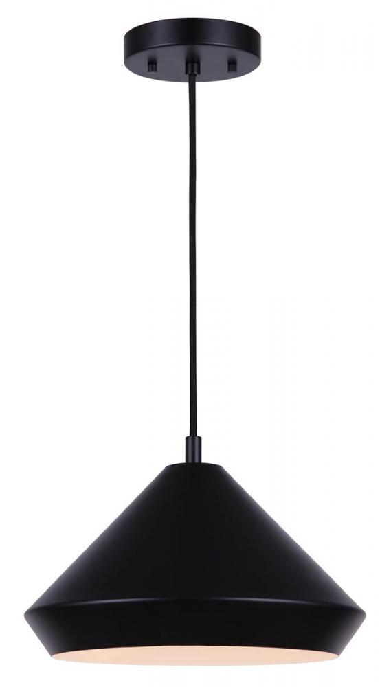 BYCK, IPL1020A13BK, MBK Color, 1 Lt 12.75" Width Pendant, 60W Type A, 12.75" W x 9.5 - 57.5&