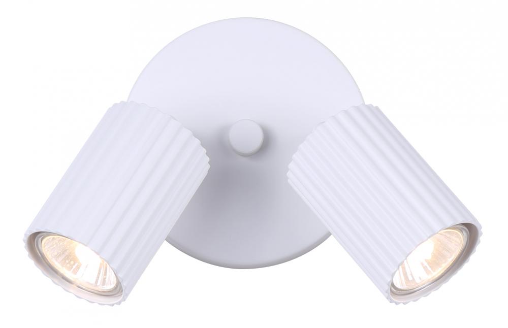REXTON, MWH Color, 2 Lt Ceiling or Wall, 50W Type GU10, 5.5" W x 5.75" H x 5" D, Easy Co