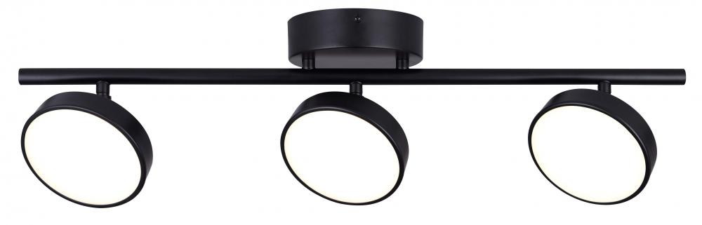 Neelia, LT257A03BK, MBK Color, 3 Lt LED Track, Acrylic, 25W LED (Integrated), Dimmable, 1500 Lumens