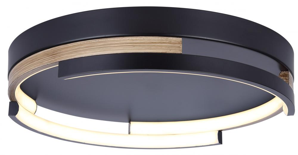 AZRIA, MBK + Brushed Brown Color, 15" LED Flush Mount, Silicone , 24.5W LED (Int.), Dimm., 1000 