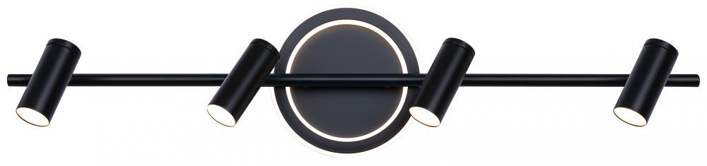 DENVER, LT314A04BK, 4 Lt LED Track or Wall, Silicone Lens + Acrylic, 21W LED (Integrated)