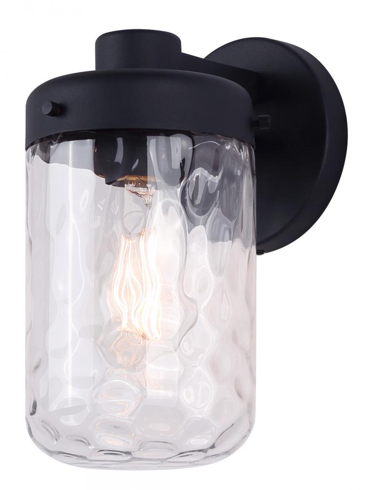 JUNO, BK (Sand) Color, 1 Lt Outdoor Down Light, Clear Textured Glass, 1 x 60W Type A
