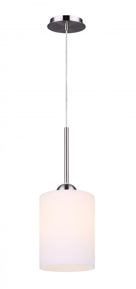 HAMPTON, 1 Lt Cord Pendant, Line Painted Glass, 60W Type A, 5 1/2" W x 17" - 60" H