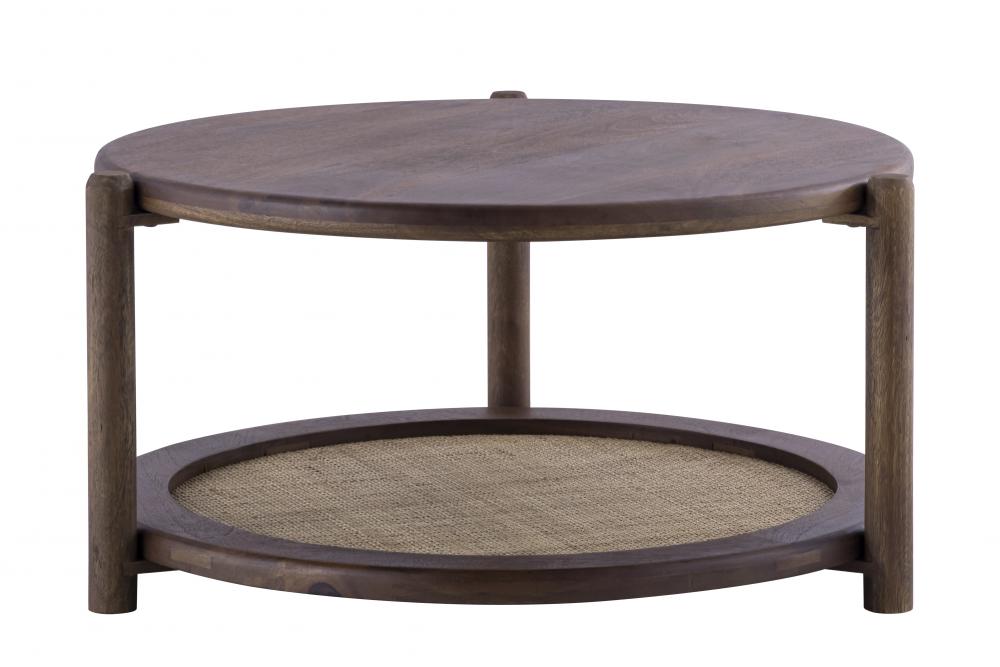 Garam Walnut and Cane Side Table