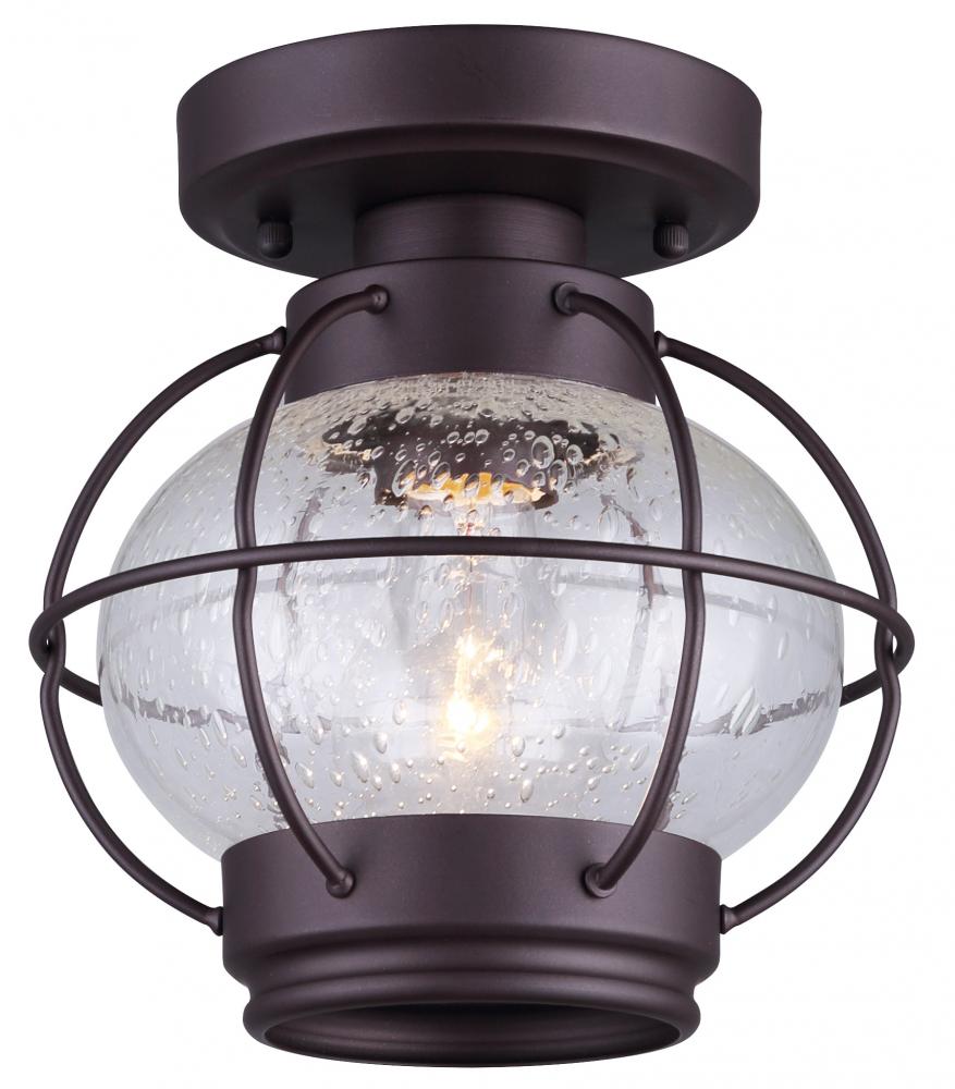 Potter 1 Light Flush Mount, Bronze Finish