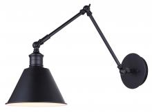 Canarm IWF582A01BK - Morocco 1 Light Sconce, Black Finish