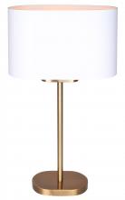 Canarm ITL2132B24GDW - Kov 1 Light Table Lamp with Gold Finish and Matte White Shade