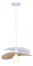 Canarm IPL2181B01WHP - 1 Lt Rod Pendant, 60W Type A, 13.75inch W x 7.125 - 54.875inch H x 7.875inch D