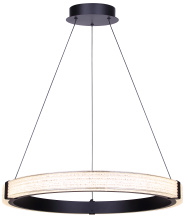 Canarm LCH346A24BK - SOLACE 23.75inch LED Chandelier, Matte Black with Adjustable Cord, 3CCT Switch