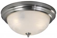 Canarm IFM415BN - Fmount, 15" 3 Bulb Flushmount, Alabaster Glass, 60W Type A