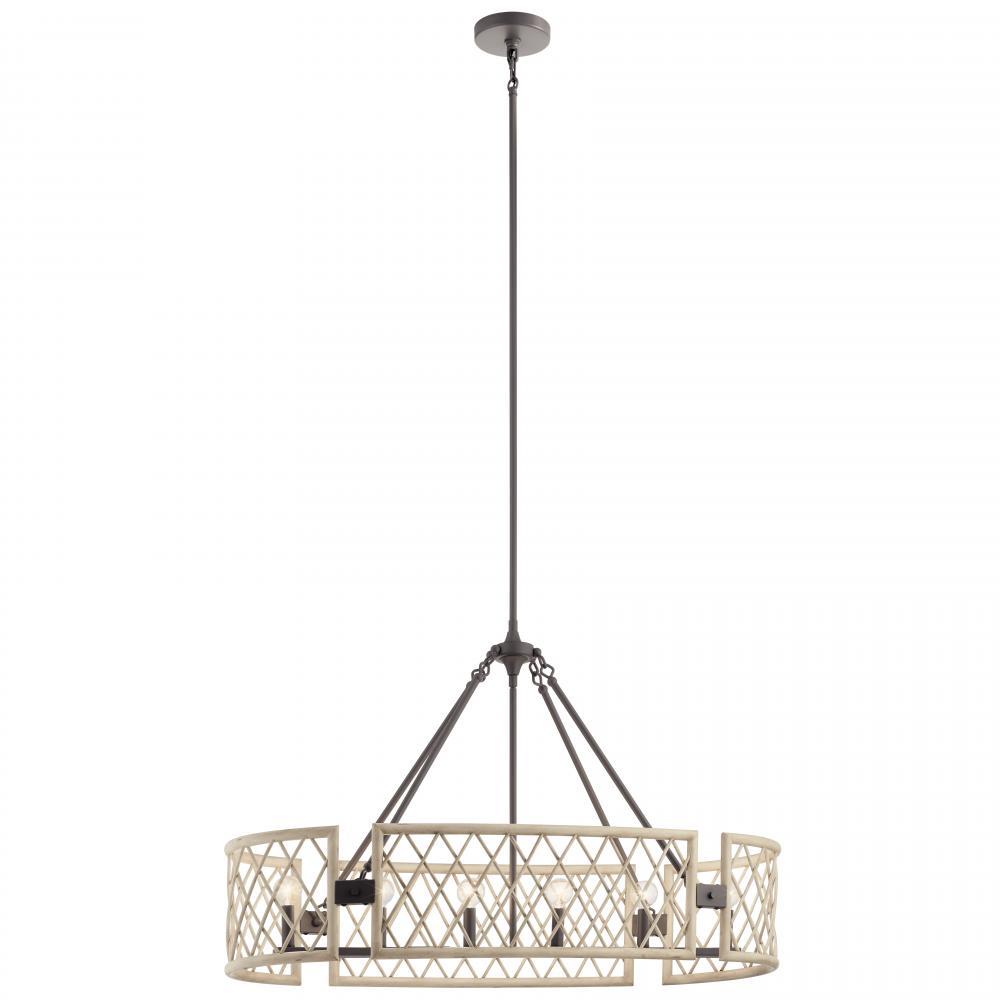 Oval Chandelier 6Lt