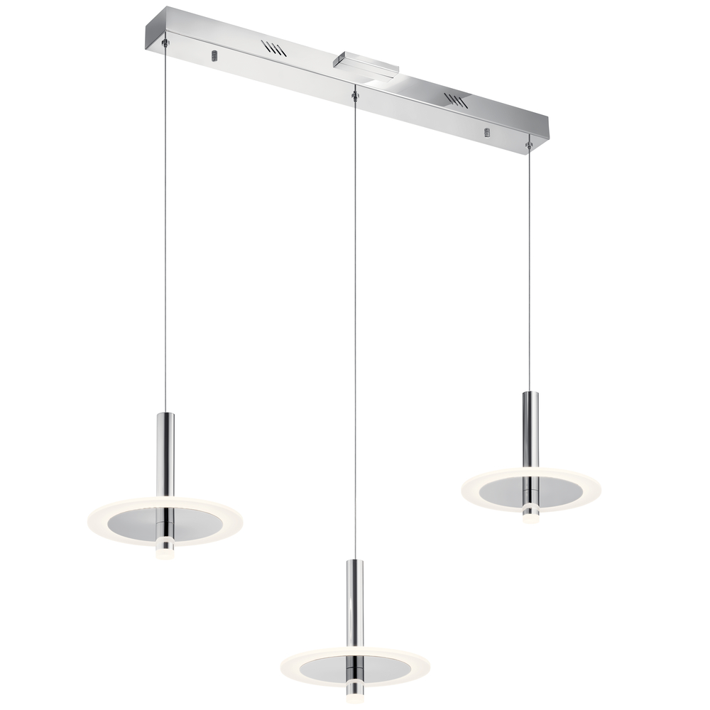 Korfu™ 3 Light Linear Pendant Cluster Chrome