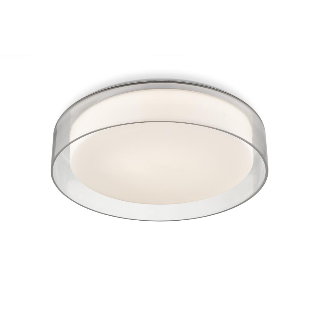 Aston 14-in Clear LED Flush Mount
