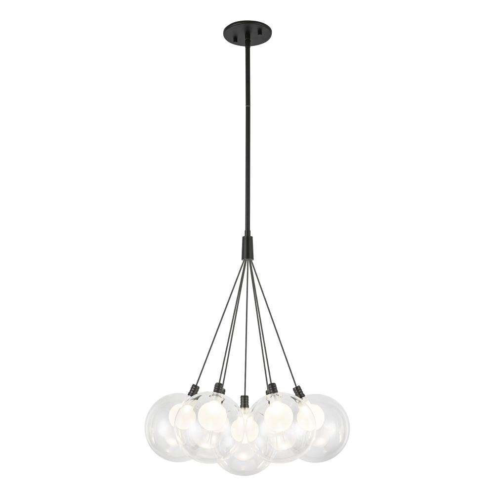 Bolla 16-in Black LED Chandelier