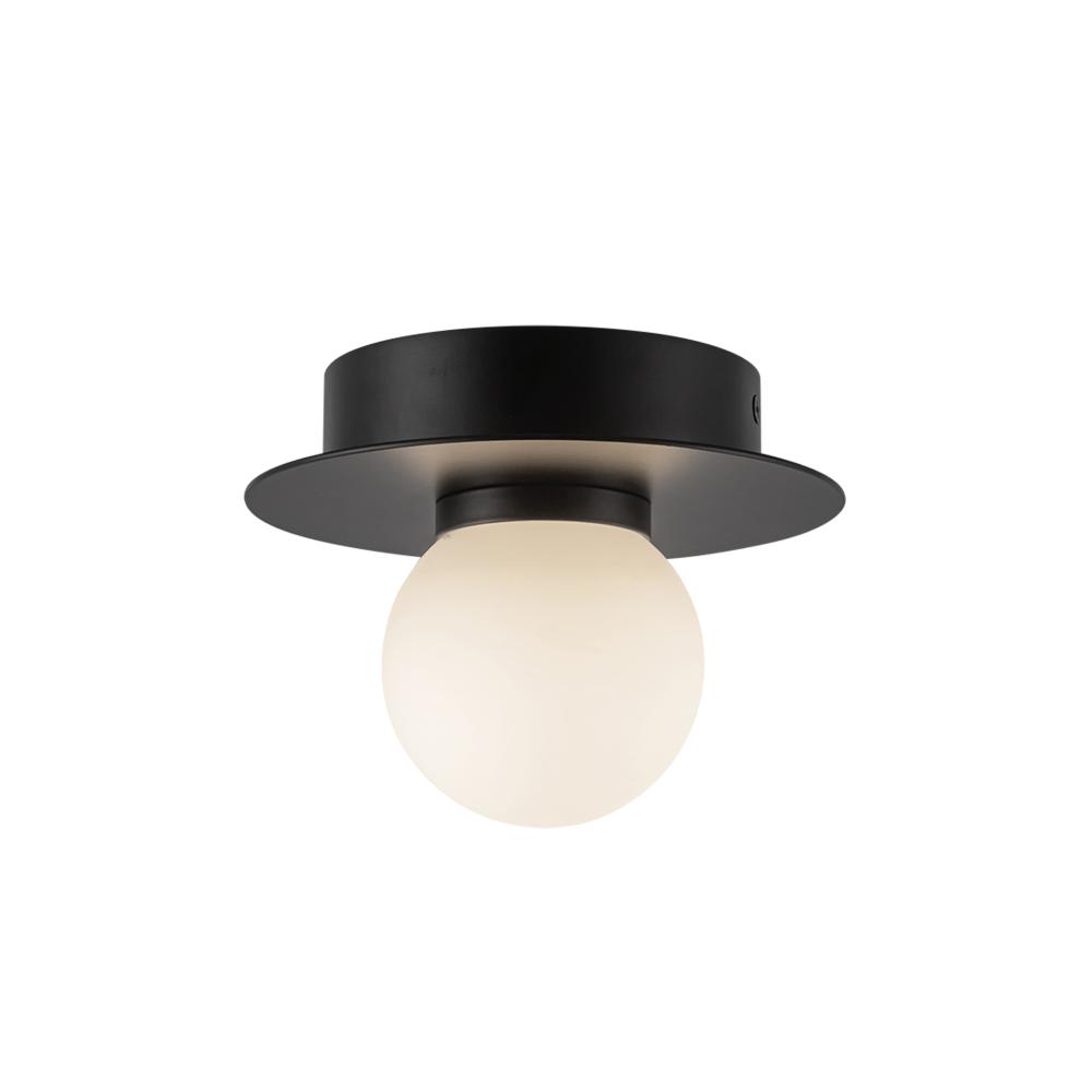 Elixir 6-in Black LED Flush Mount