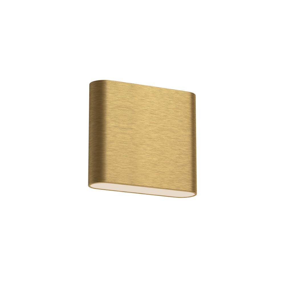 Slate 6-in Brushed Gold LED Wall Sconce