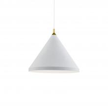 Kuzco Lighting Inc 492824-WH/GD - Dorothy 24-in White With Gold Detail 1 Light Pendant