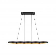 Kuzco Lighting Inc LP90838-BK/GD-UNV - Maestro 38-in Black/Gold LED Linear Pendant