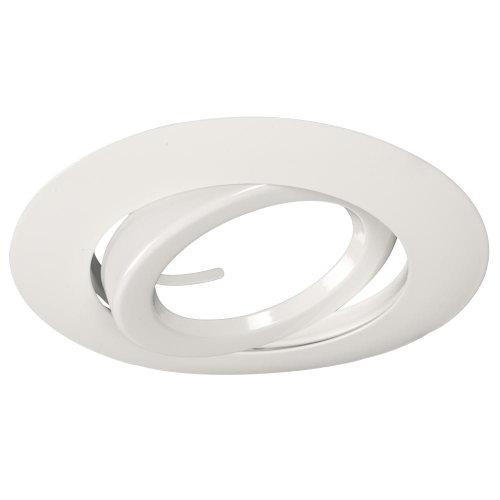 6" Line Voltage Gimbal Ring - White