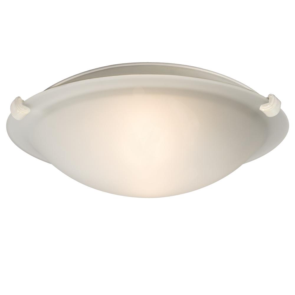 Flush Mount - White w/ Frosted Glass