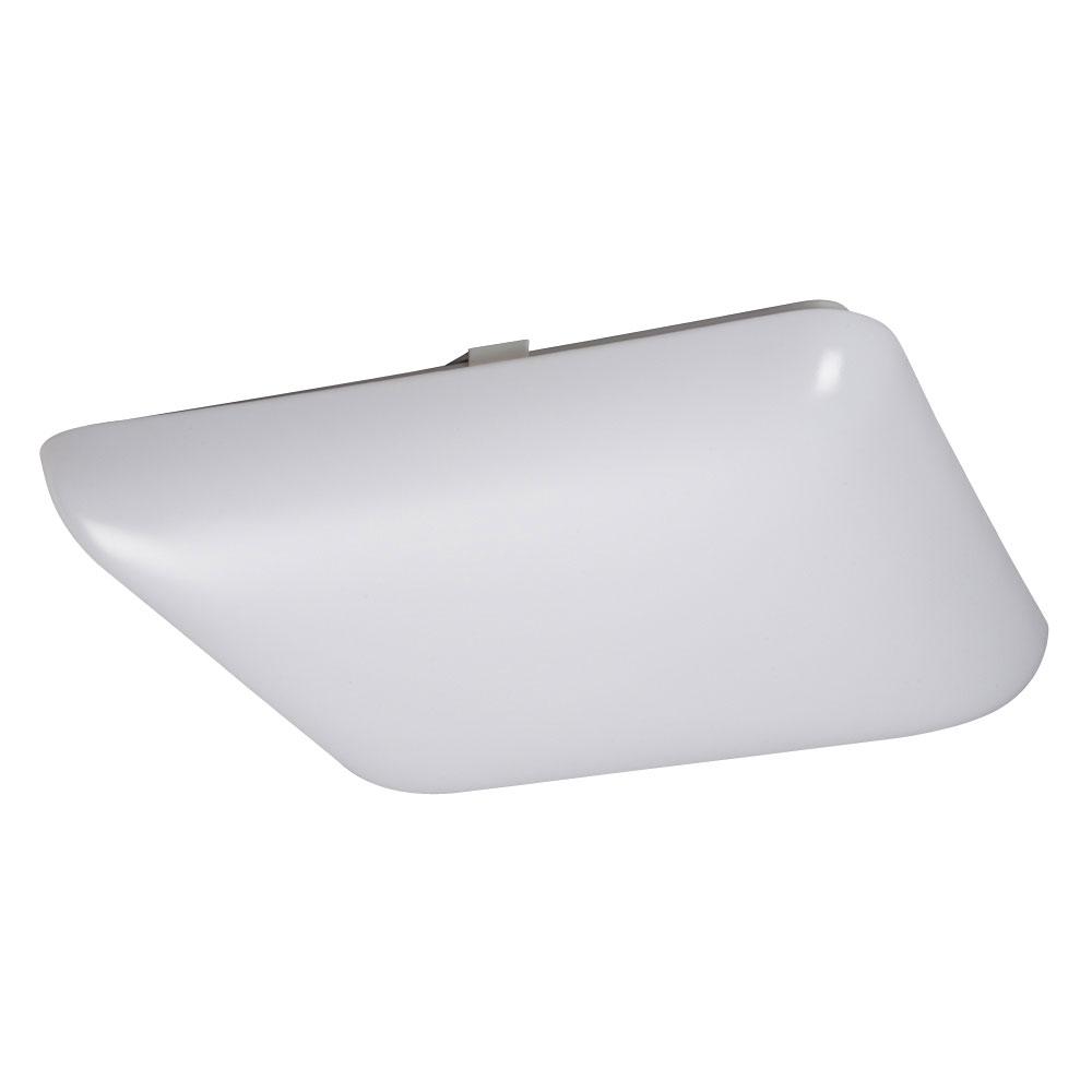 LED Flush Mount Ceiling Light / Square Cloud Light - in White finish with White Acrylic Lens (Fluore