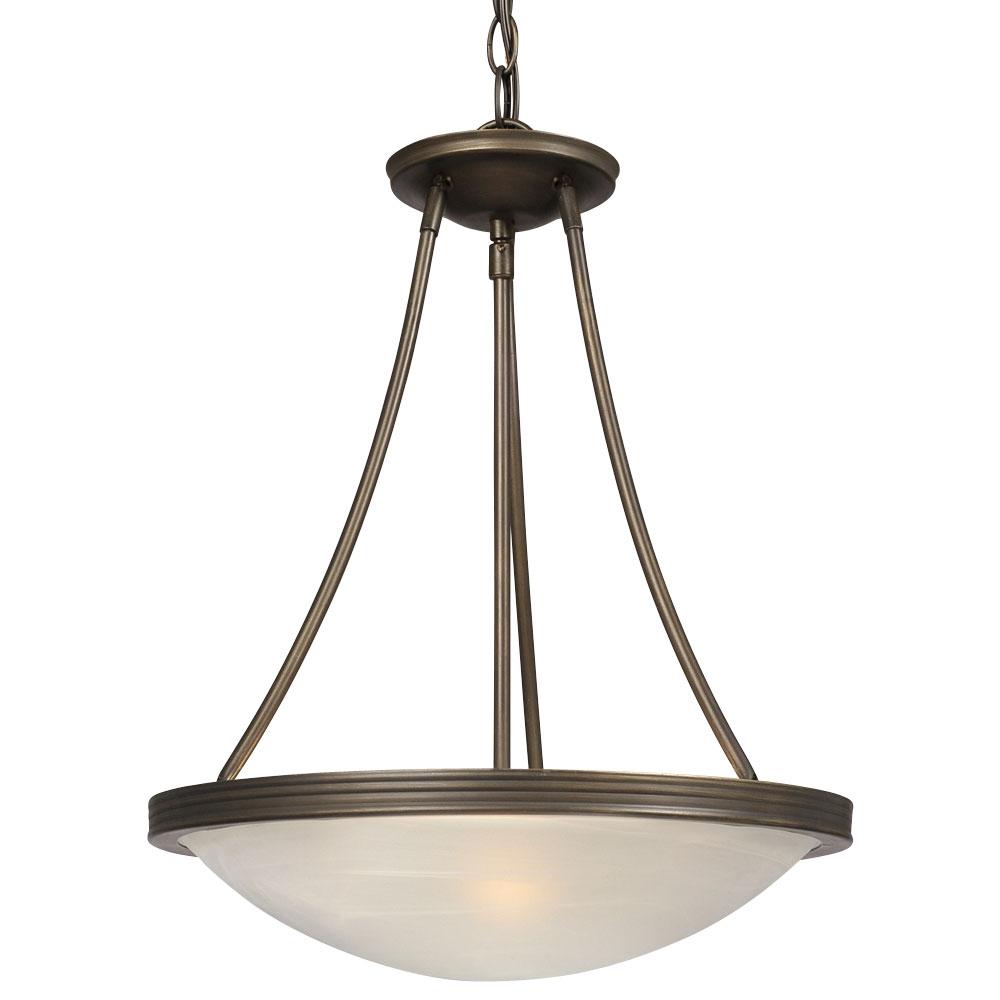 Pendant - in Oil Rubbed Bronze finish with Marbled Glass