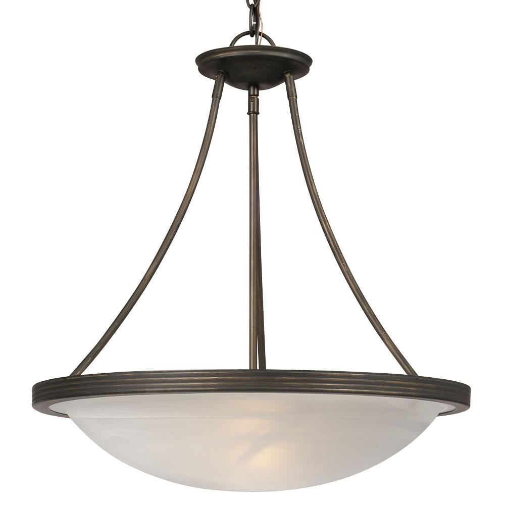 Pendant - in Oil Rubbed Bronze finish with Marbled Glass