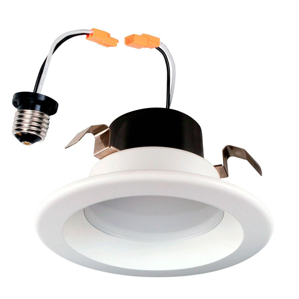 Dimmable 4" LED Retrofit DownLight Kit with White Reflector